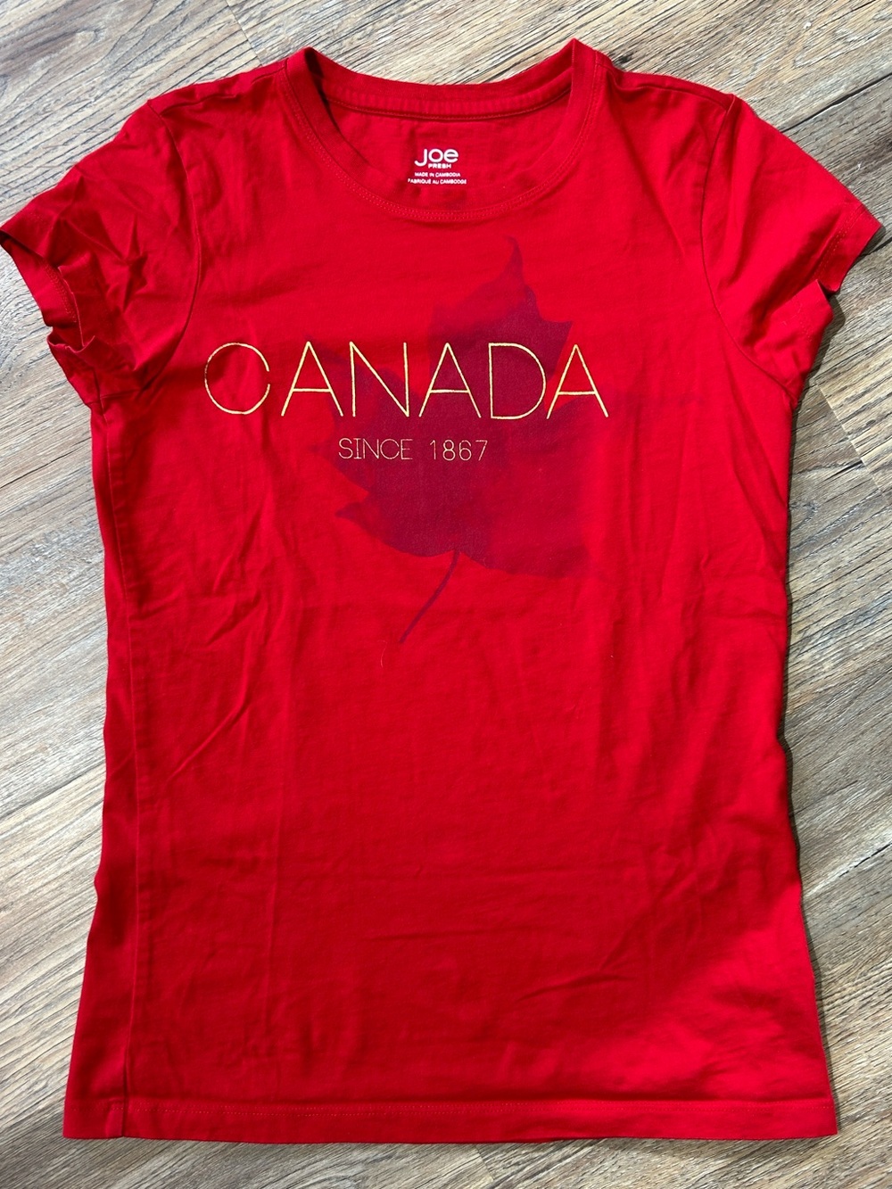Joe Fresh Red Canada Graphic Short Sleeve Tee